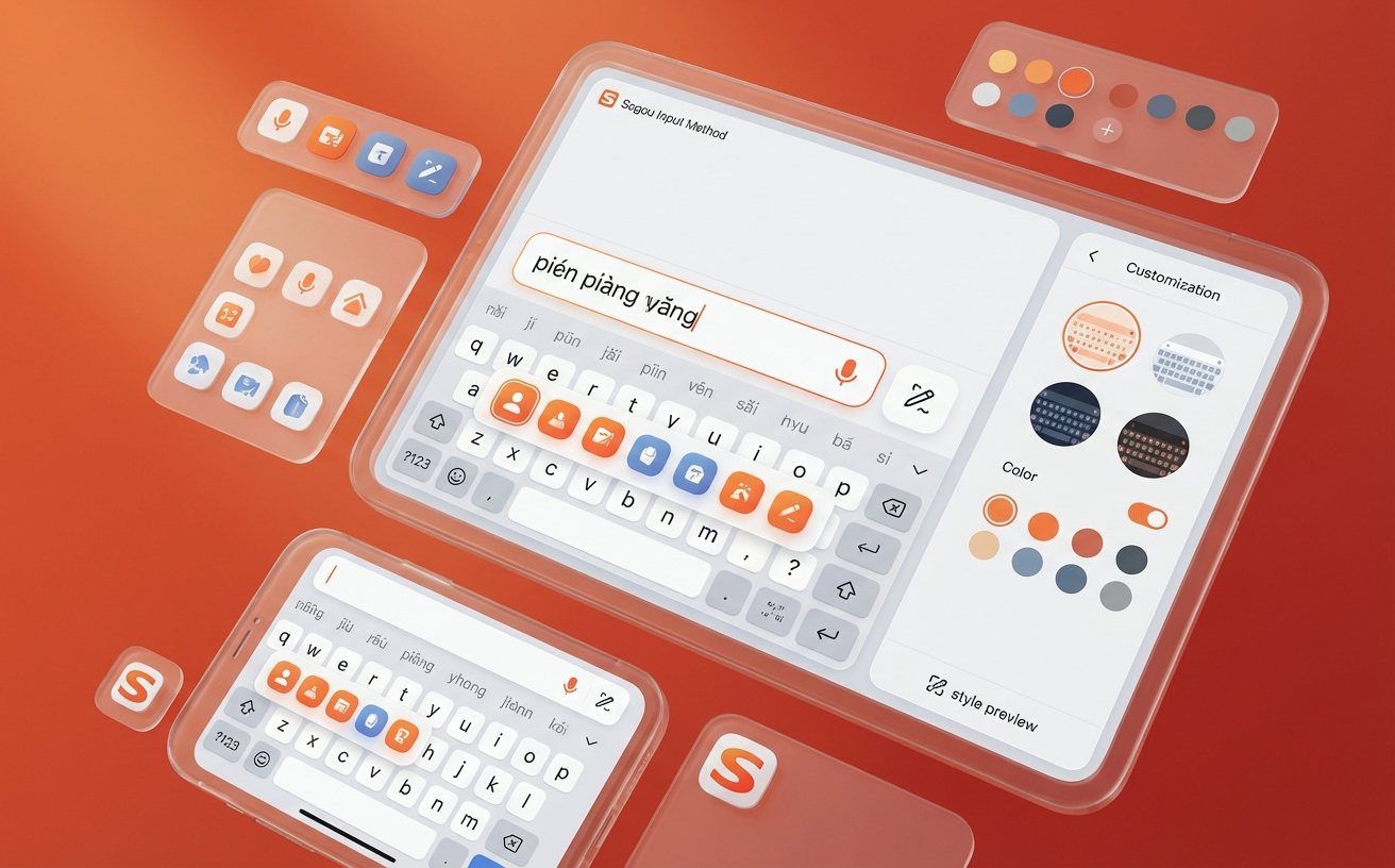 搜狗输入法皮肤中心展示与版本界面