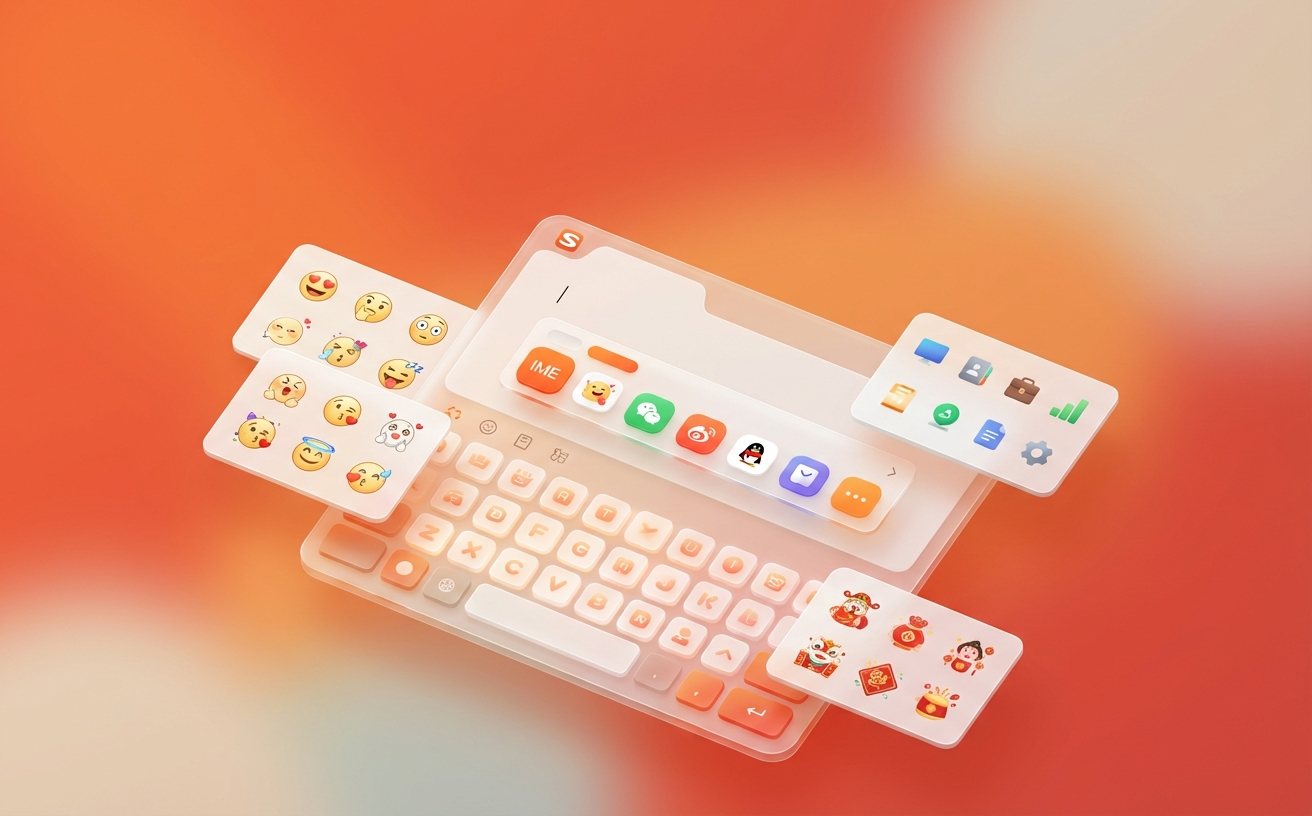 搜狗输入法快捷短语与表情贴纸功能