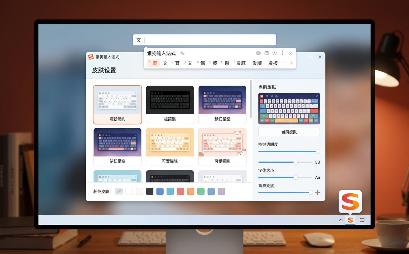 搜狗输入法皮肤主题设置界面指南